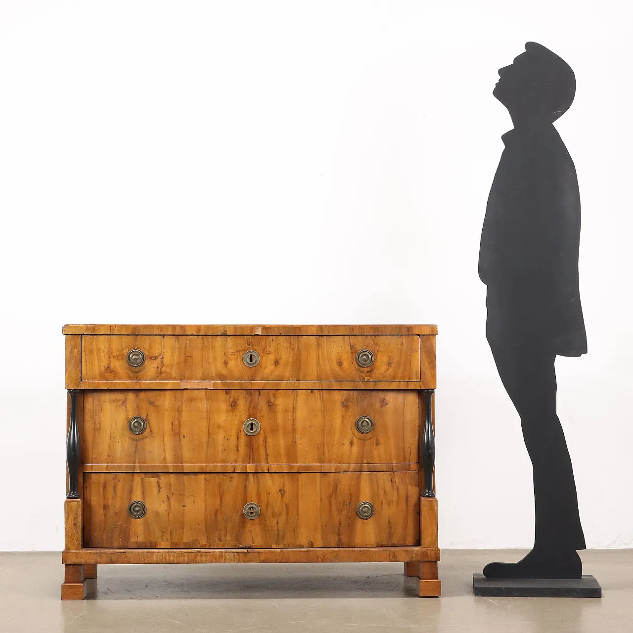 Cassettiera Impero in noce, metà '800 2