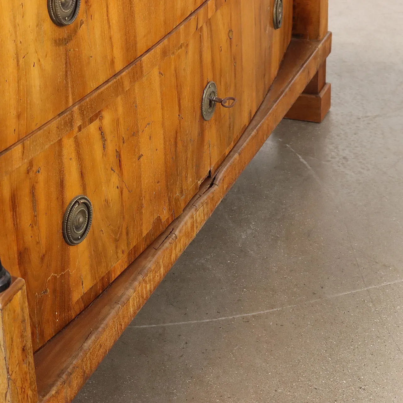 Cassettiera Impero in noce, metà '800 6