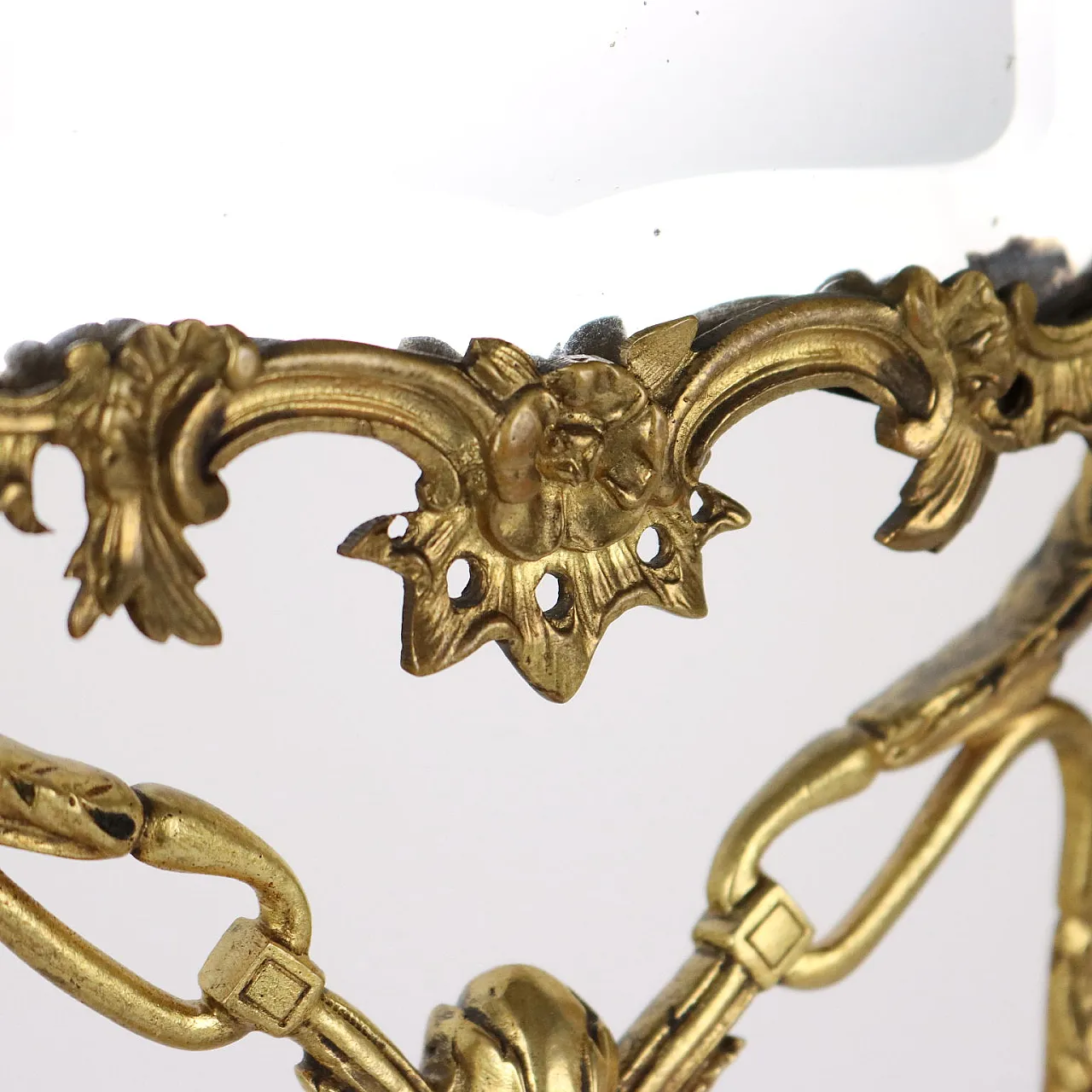 Specchio da toilette in bronzo, primo '900 4