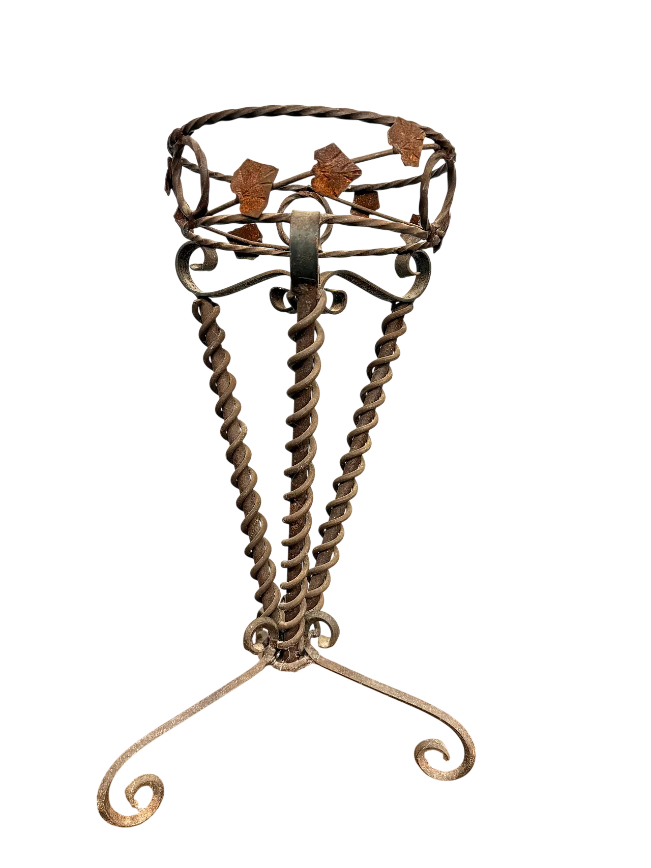 Porta vaso in ferro battuto Liberty, primi '900 13