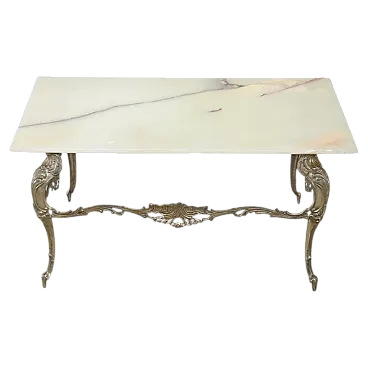 Bronze and Onyx living room table, 1970