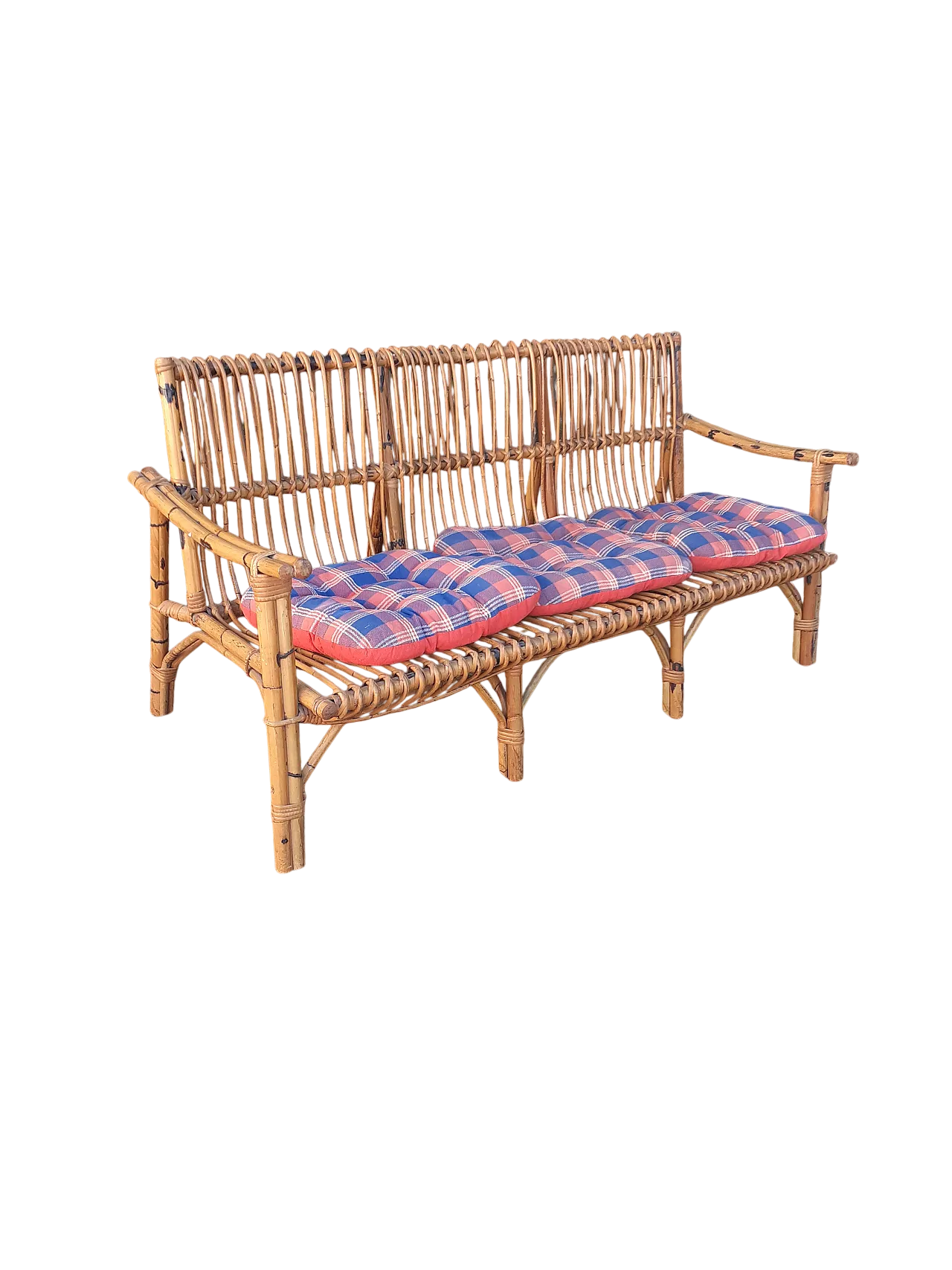 Divano in bambù, anni '70 11