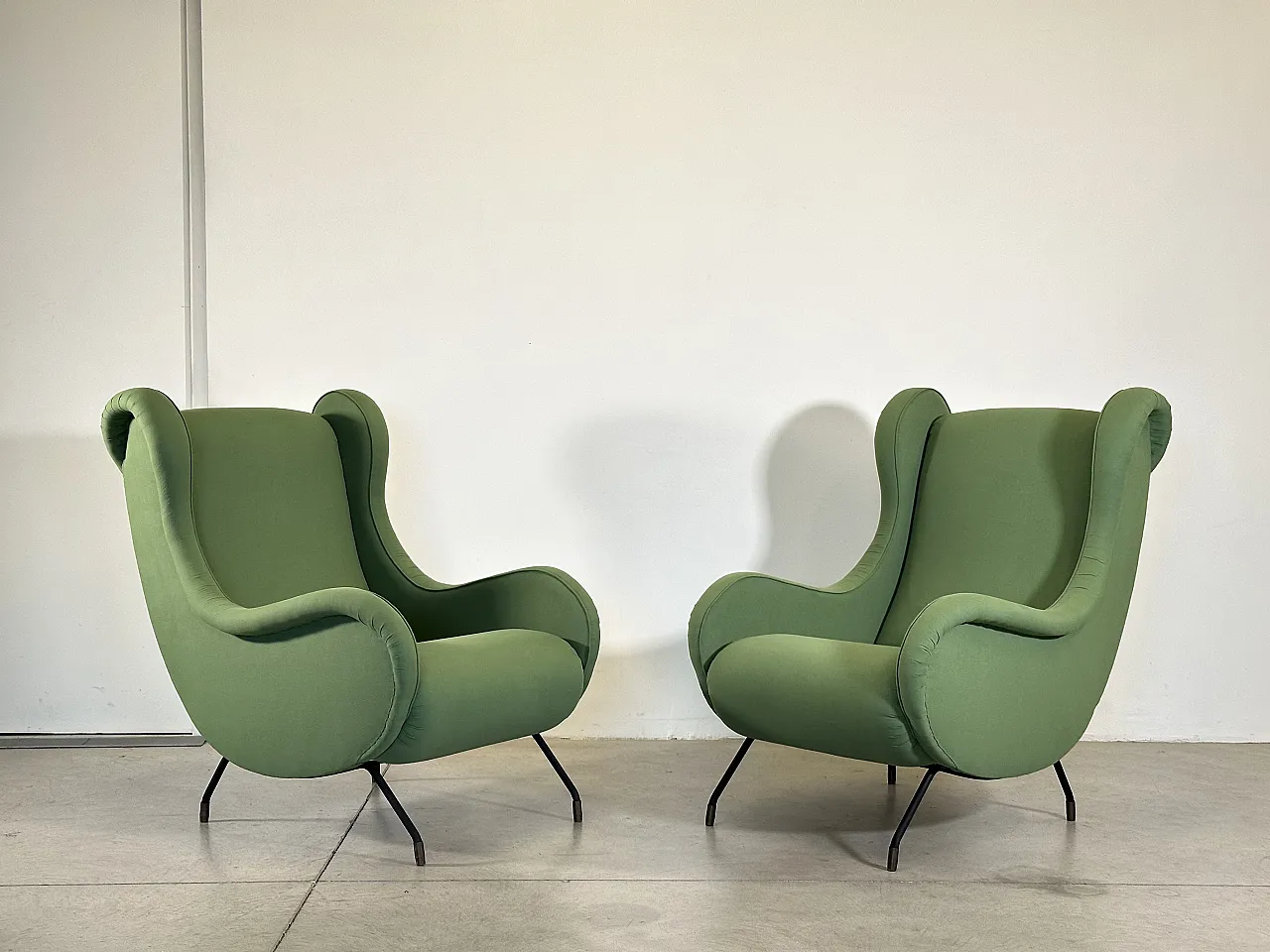 Pair of armchairs in Marco Zanuso style, 50s 1