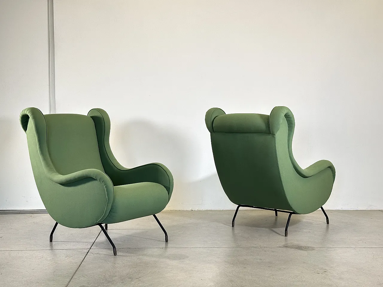 Pair of armchairs in Marco Zanuso style, 50s 3