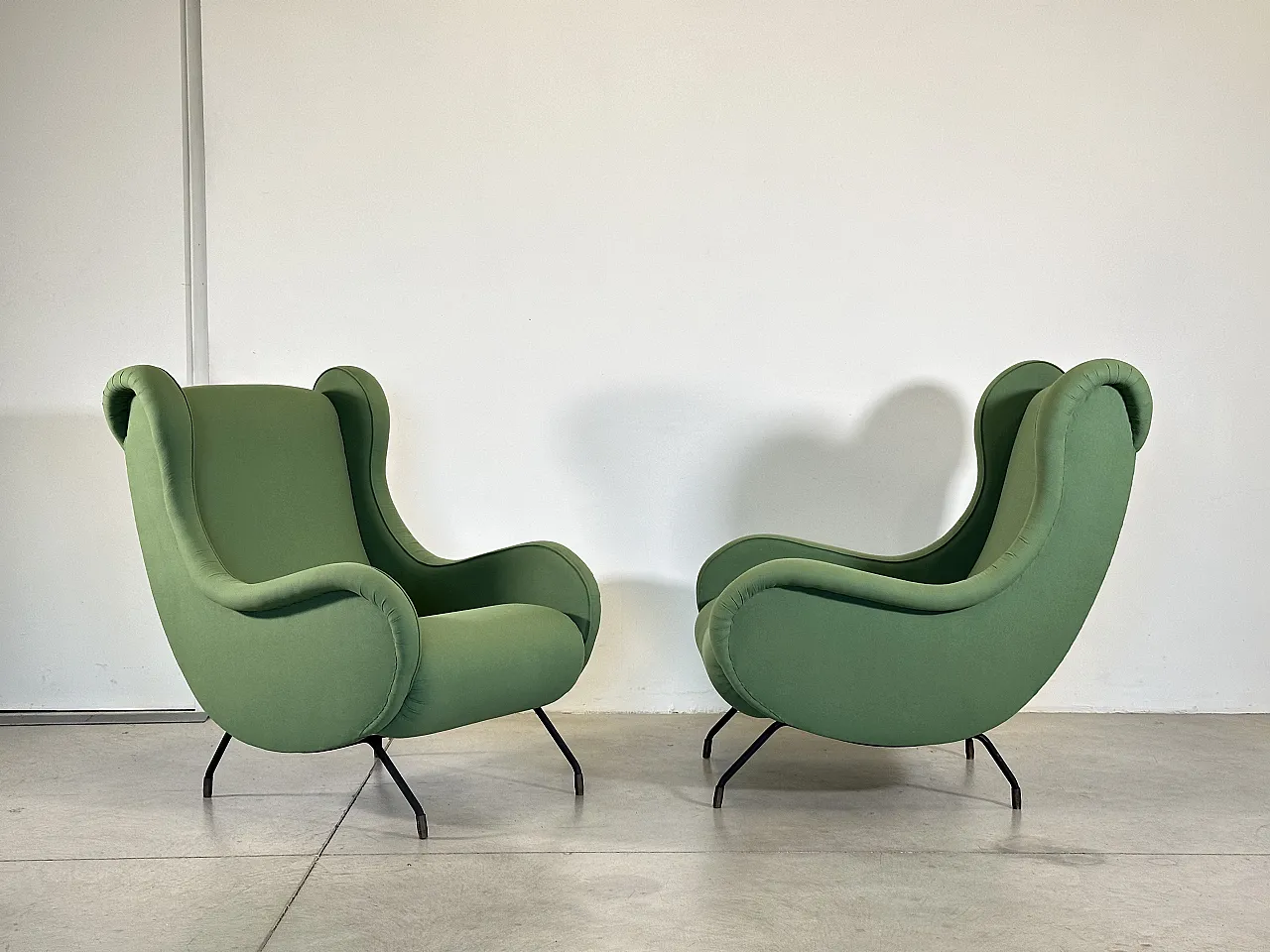 Pair of armchairs in Marco Zanuso style, 50s 5