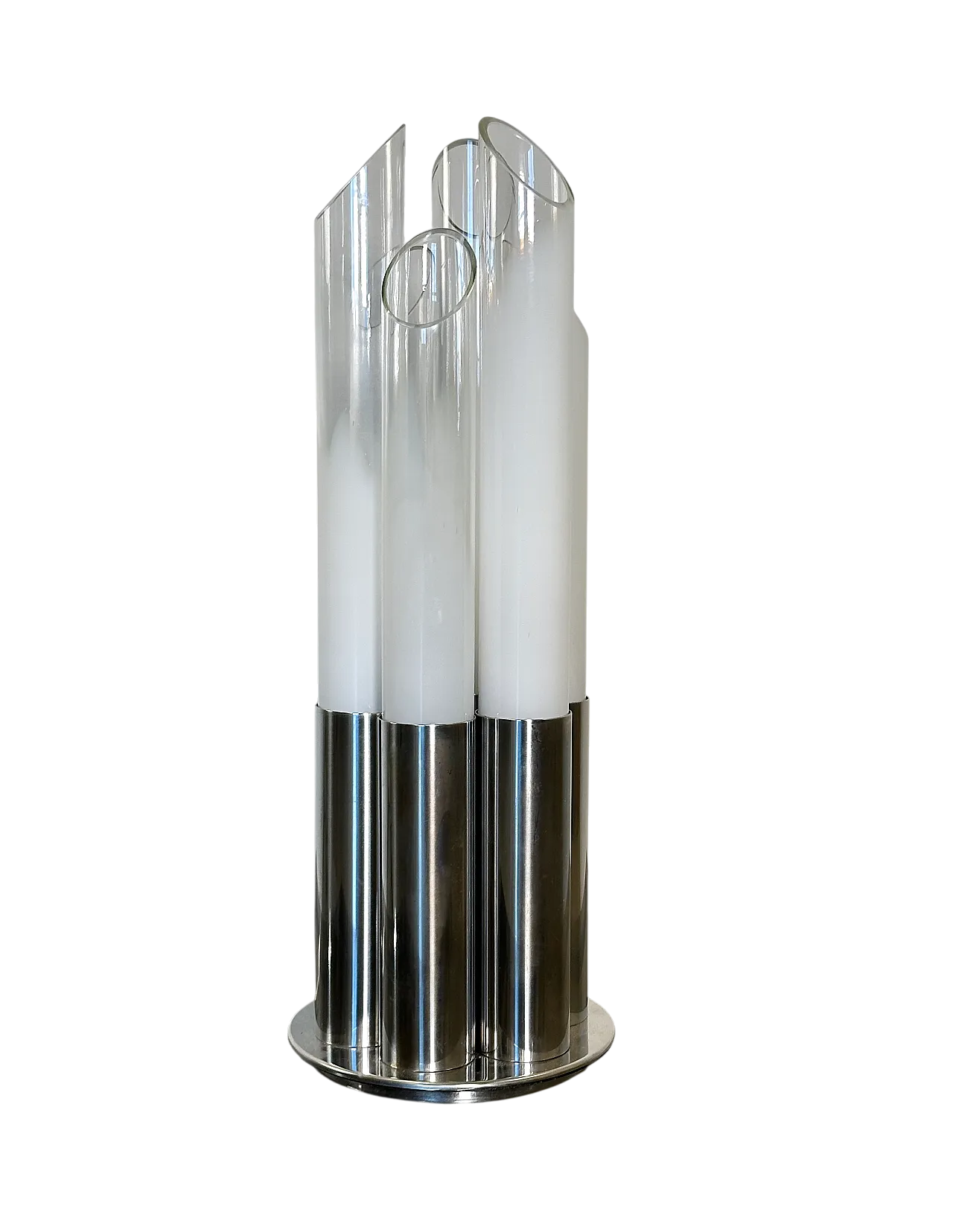 Lampada da tavolo in acciaio di Mazzega, anni '70 20