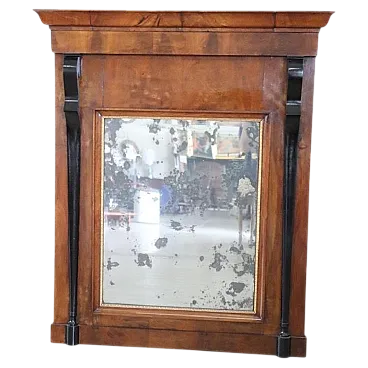 Mirror in walnut wood, early 19th century