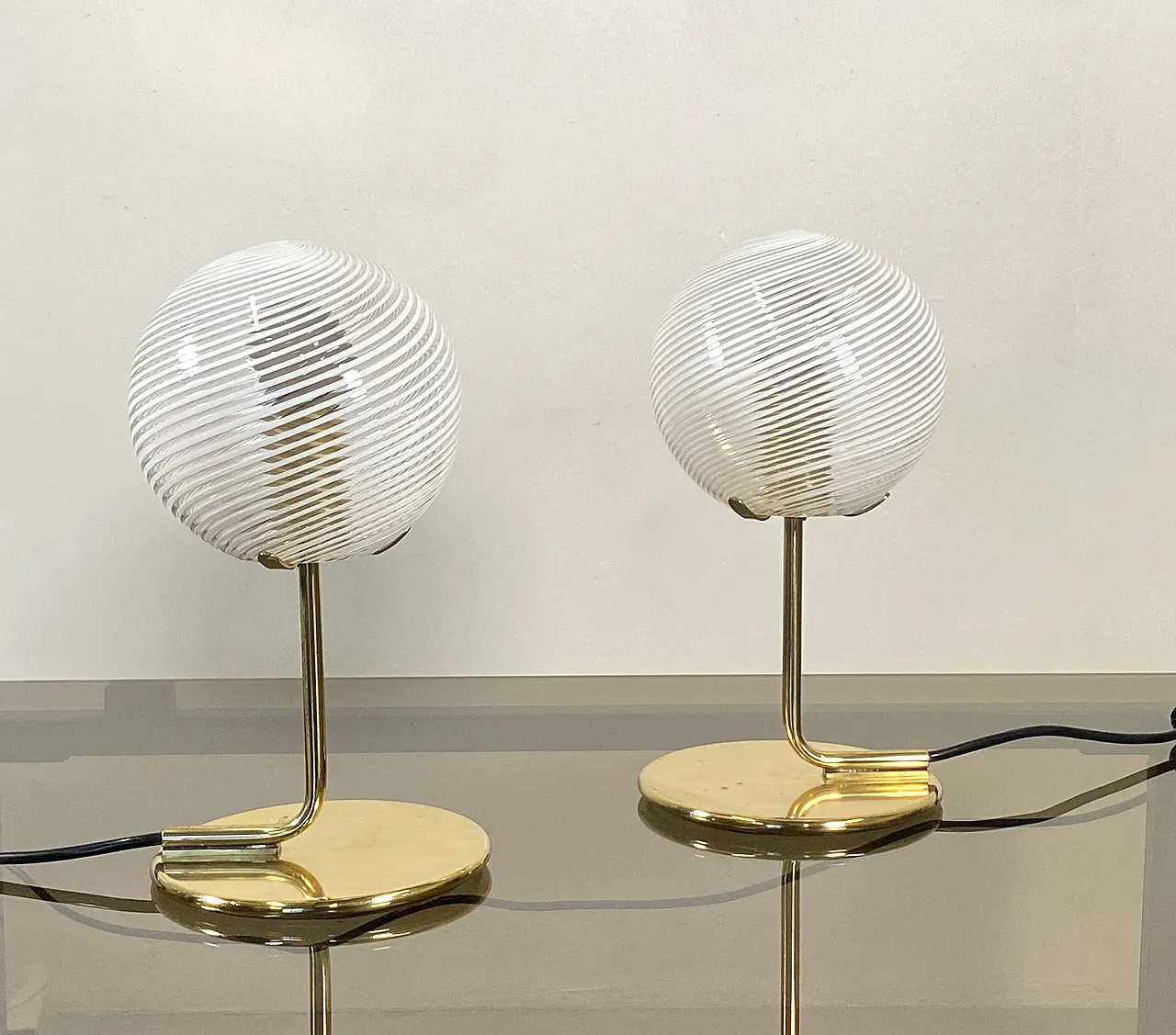 Pair of table lamps,  70s 10