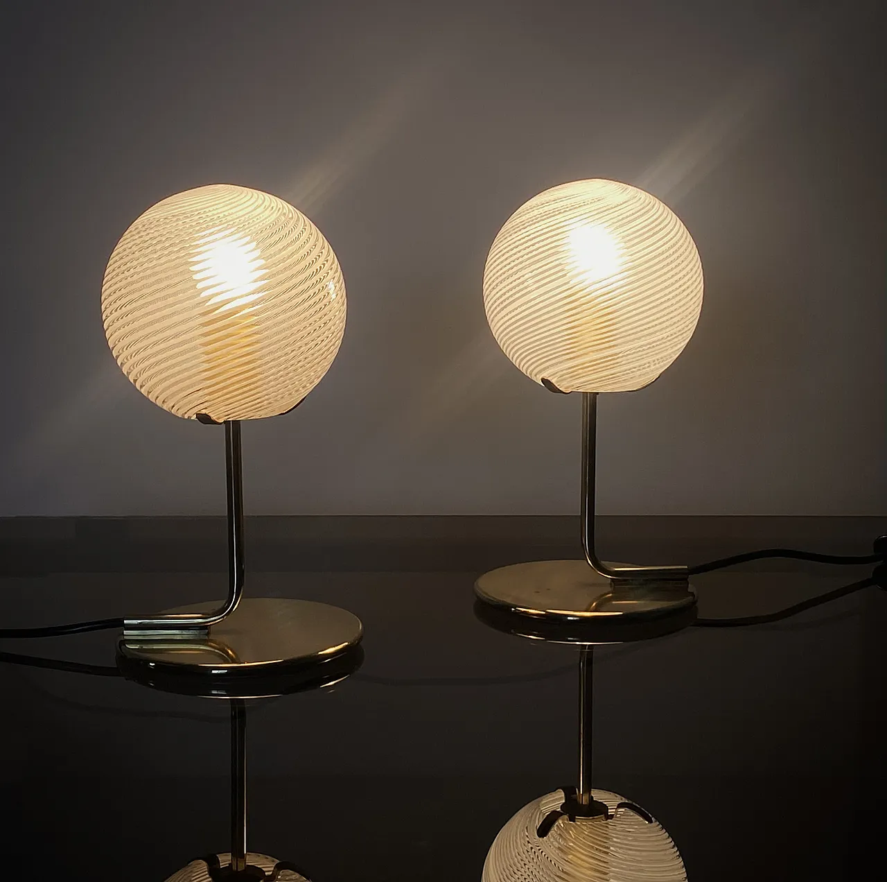 Pair of table lamps,  70s 17