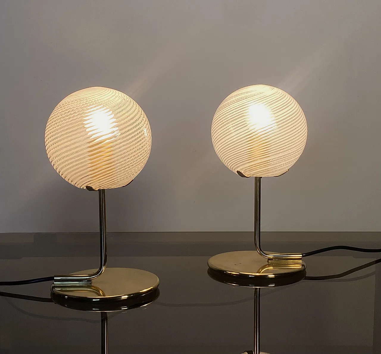 Pair of table lamps,  70s 18
