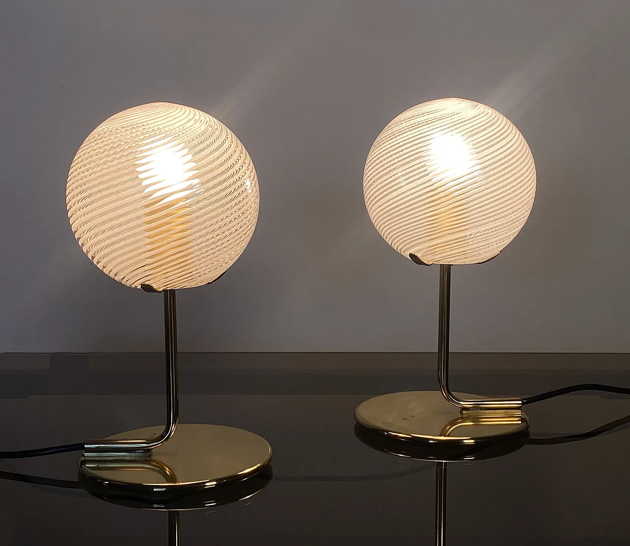 Pair of table lamps,  70s 20