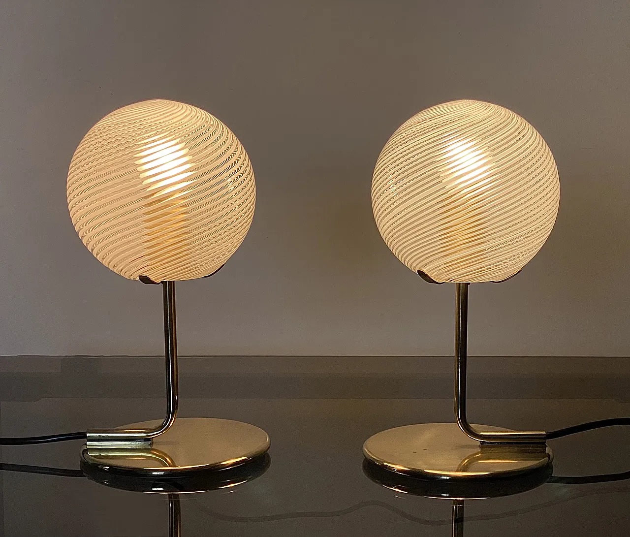 Pair of table lamps,  70s 21