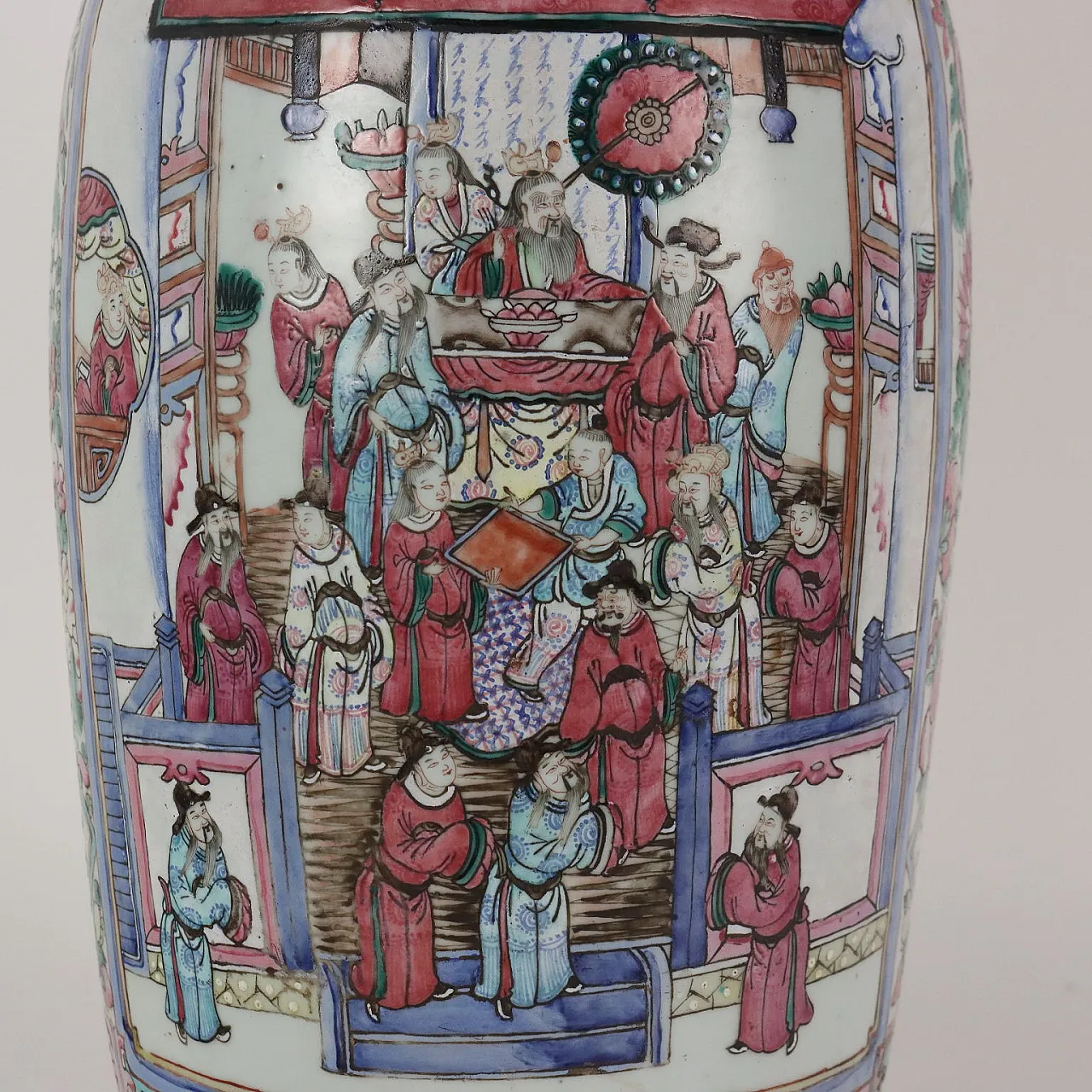 Canton baluster vase, mid-20th century 8
