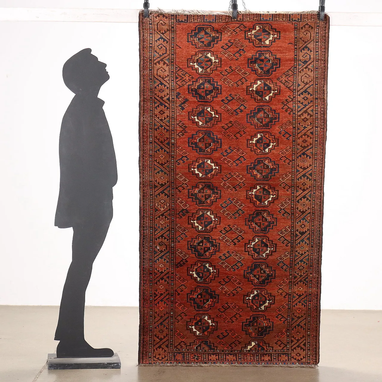 Tappeto Bukhara in cotone e lana, fine '900 2