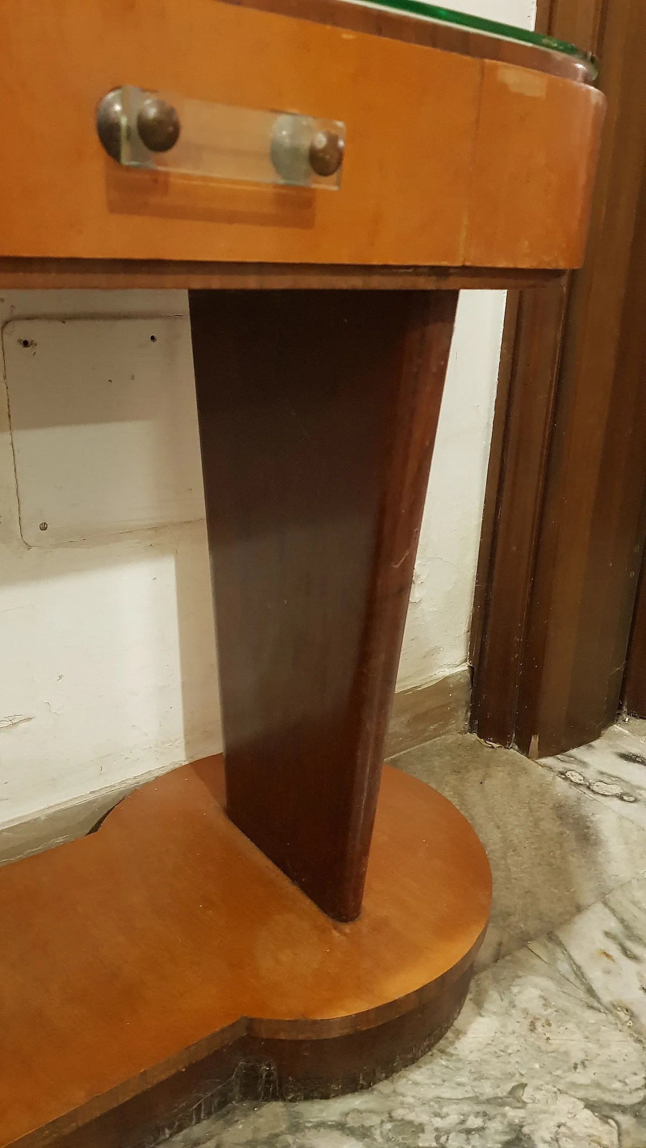 Consolle con specchiera Art Deco, anni '30 6