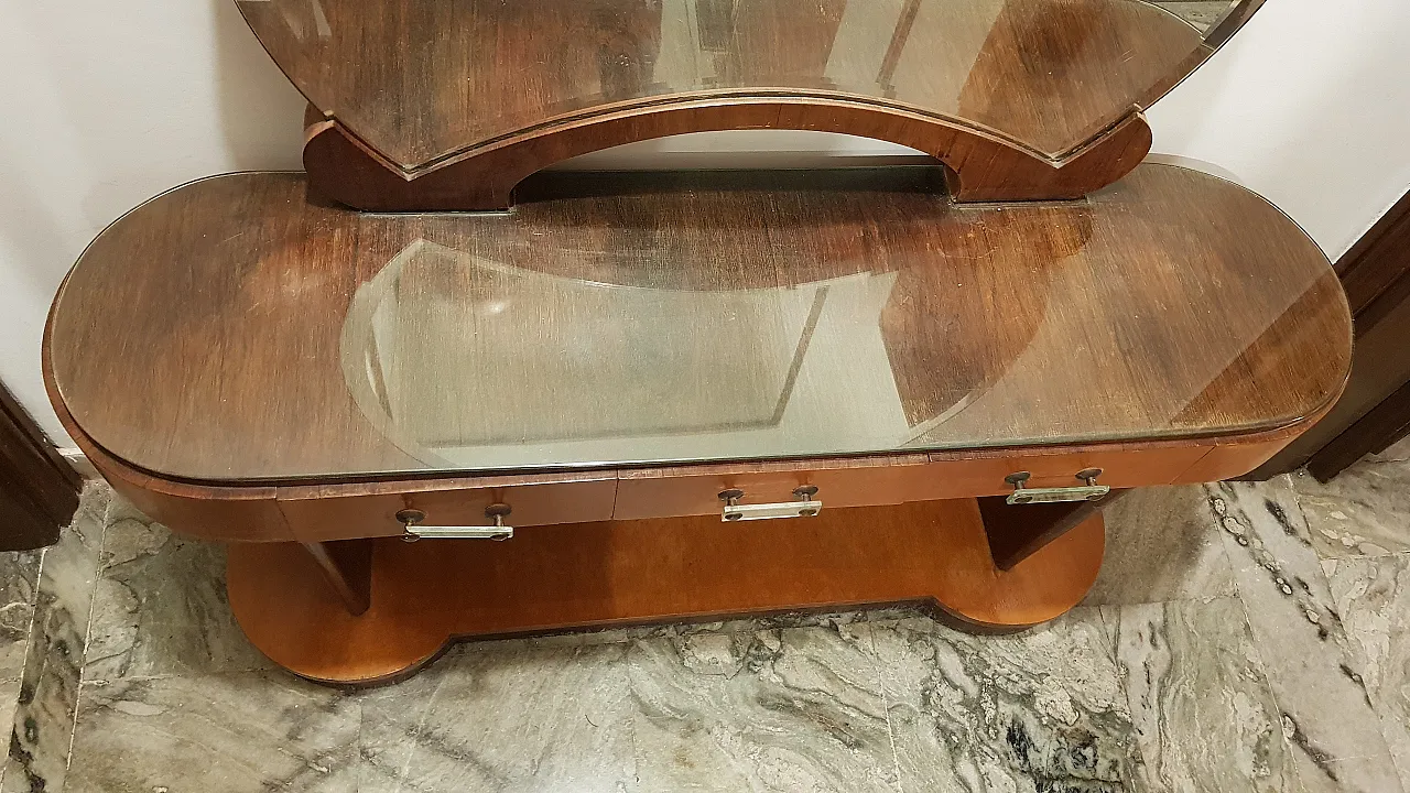 Consolle con specchiera Art Deco, anni '30 8