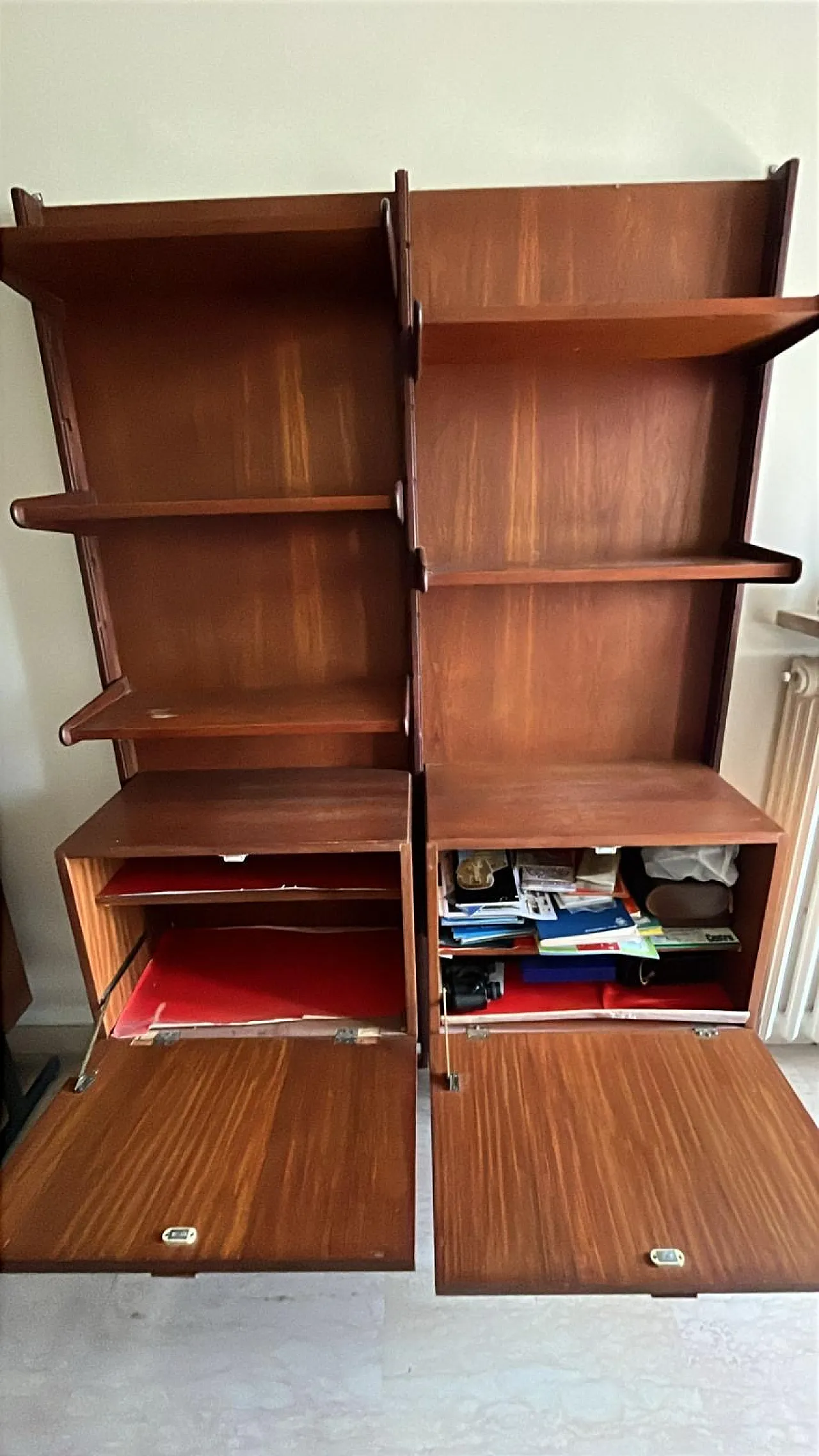 Libreria in legno teak, anni '60 2