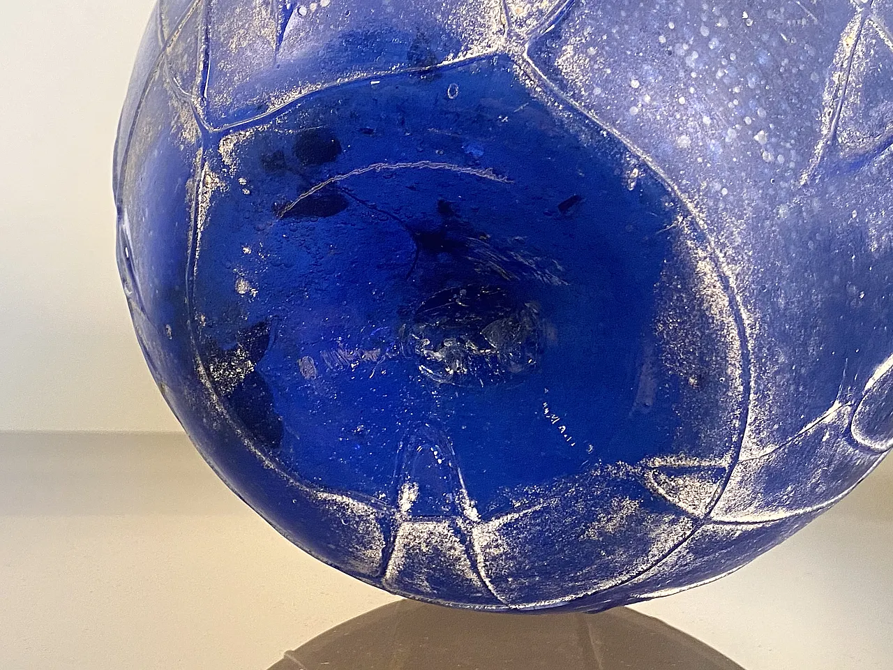 Blue glass vase series Scavi by Seguso, 70s 12
