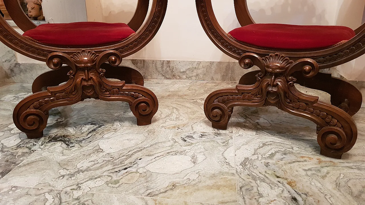 Salotto stile Savonarola neorinascimentale, anni '70 8