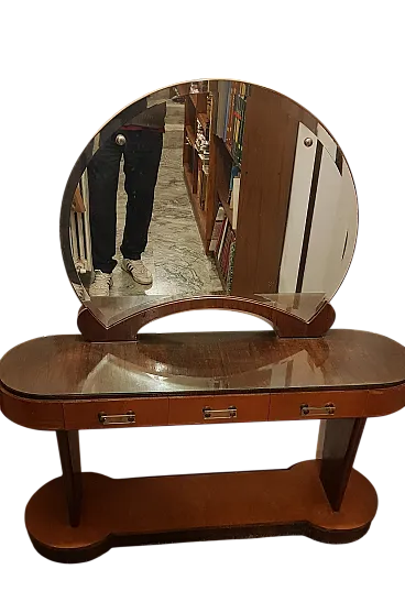 Consolle con specchiera Art Deco, anni '30