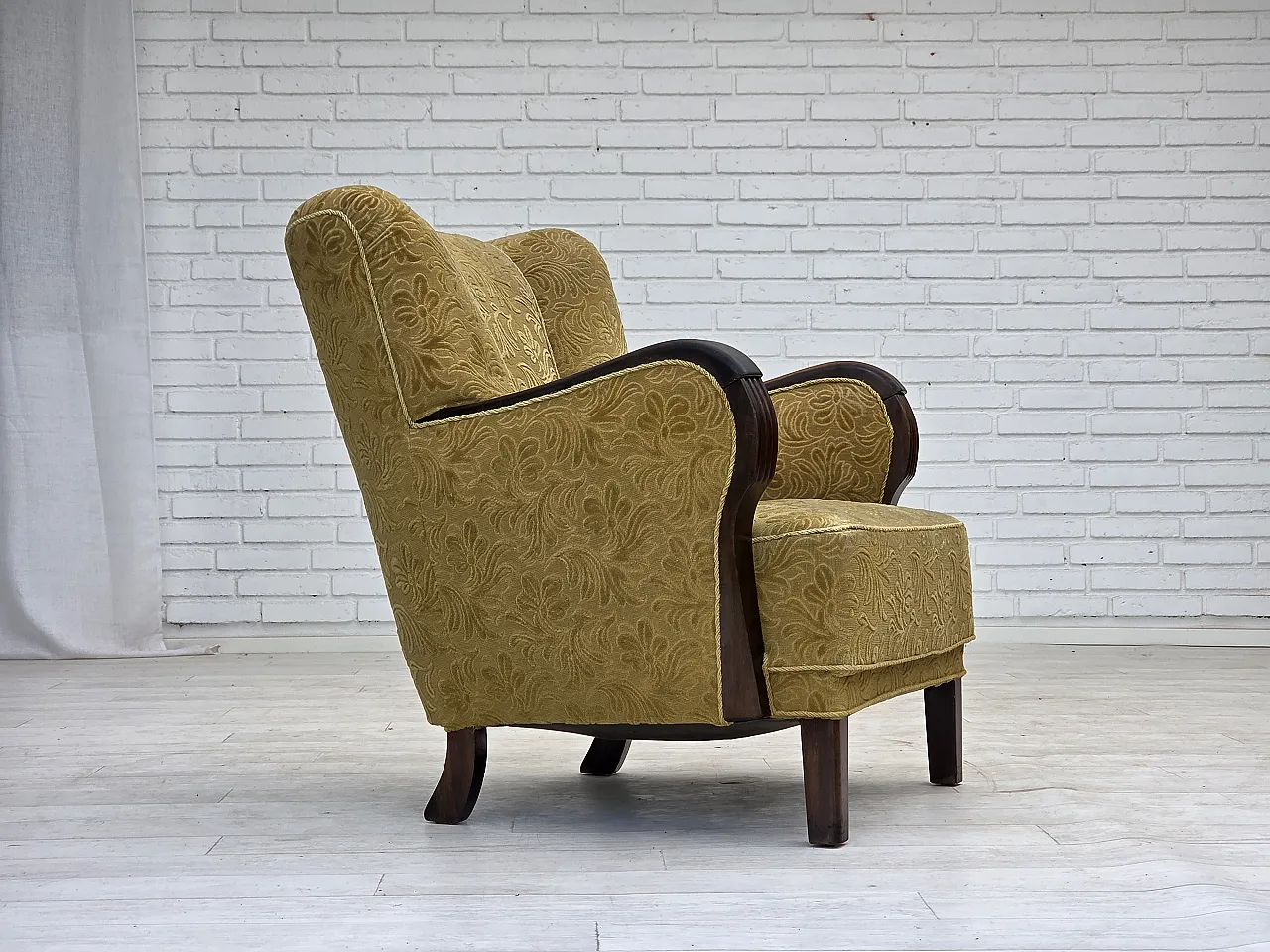 Danish design armchair with original fabric, 1960s 2
