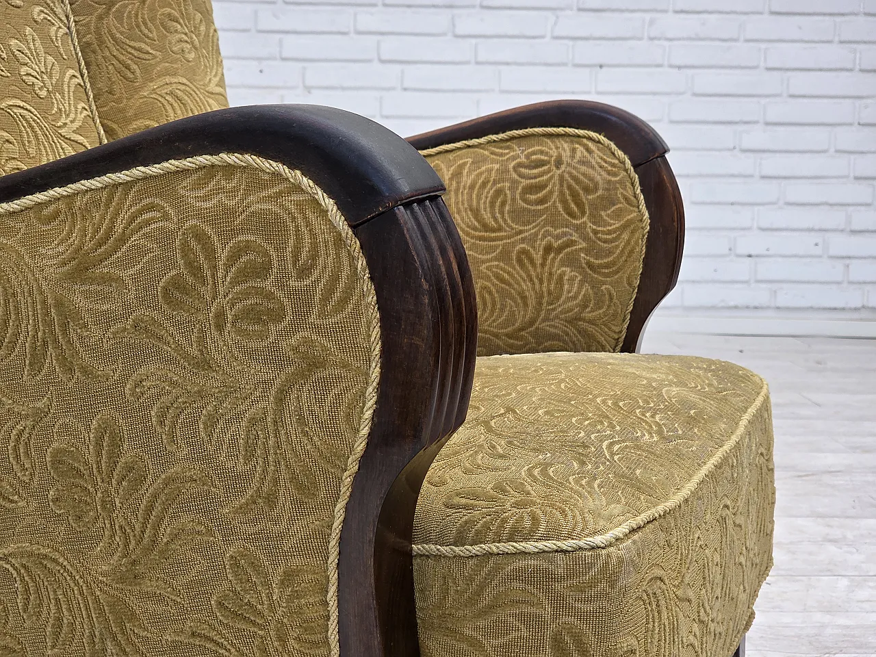 Danish design armchair with original fabric, 1960s 3