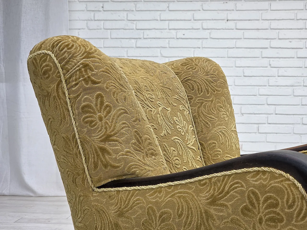 Danish design armchair with original fabric, 1960s 7