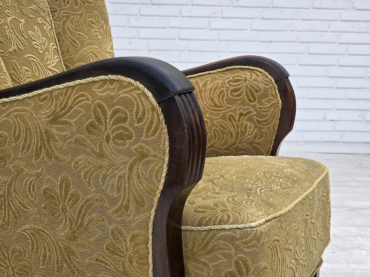Danish design armchair with original fabric, 1960s 8