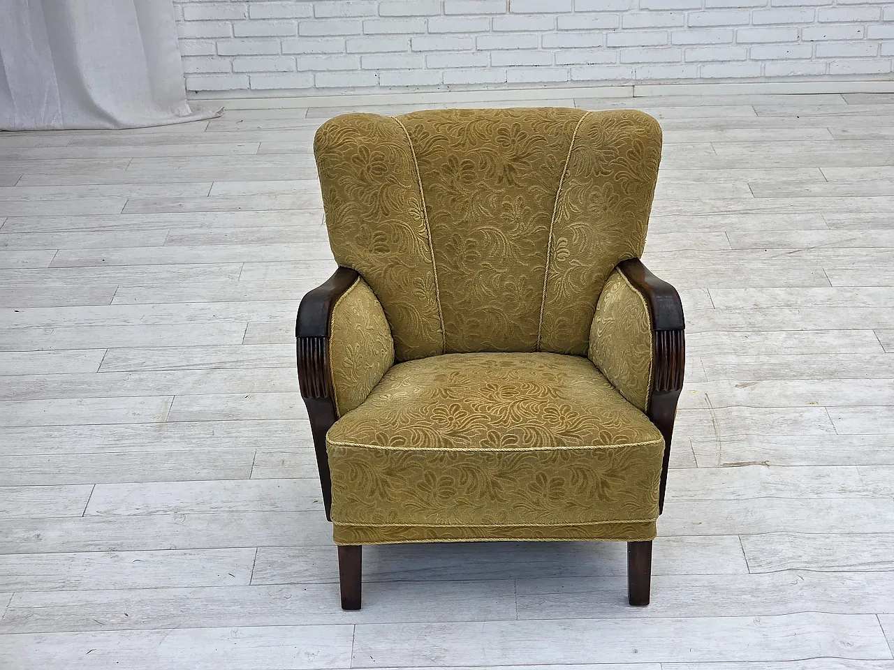 Danish design armchair with original fabric, 1960s 10
