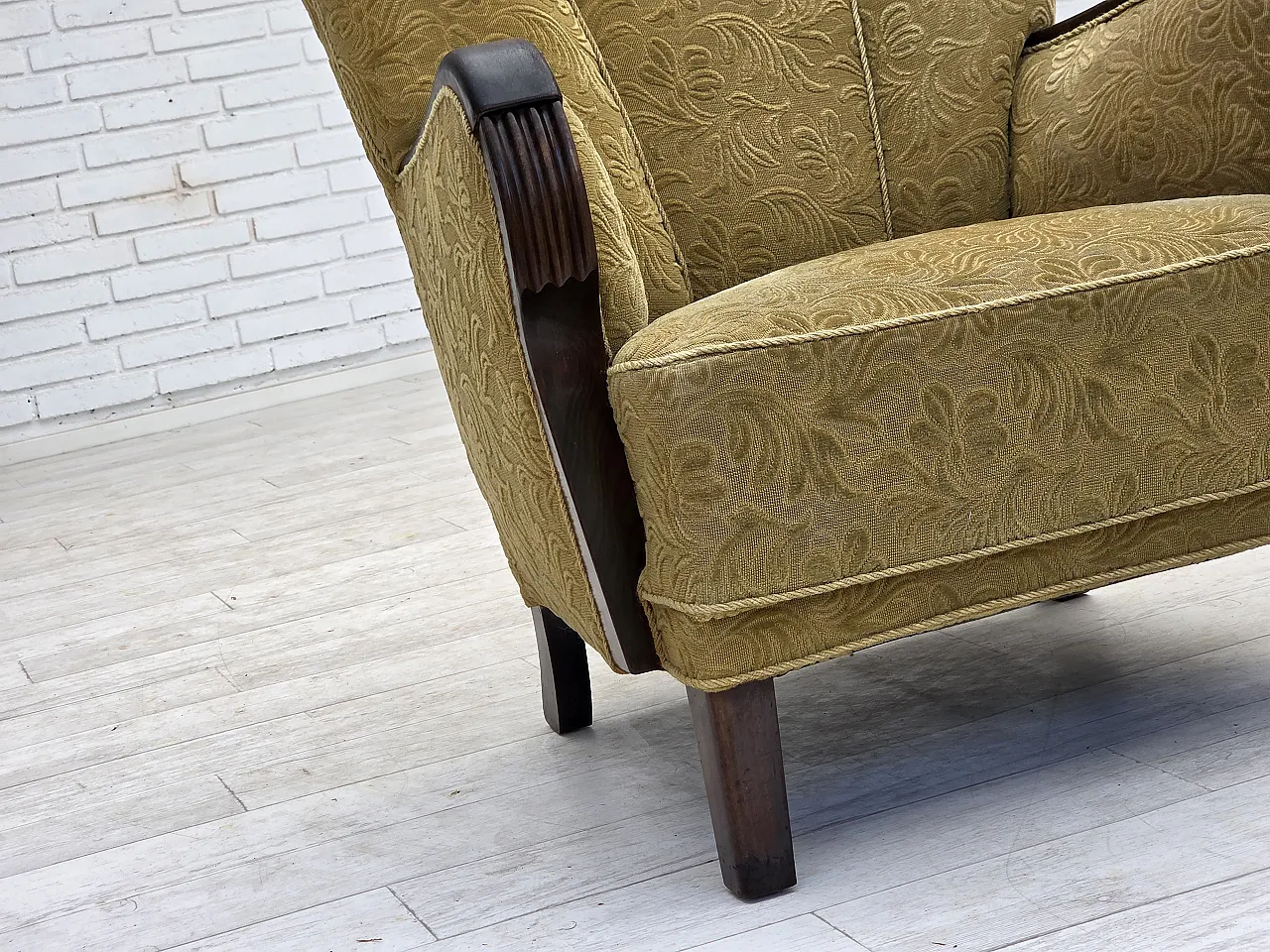 Danish design armchair with original fabric, 1960s 11