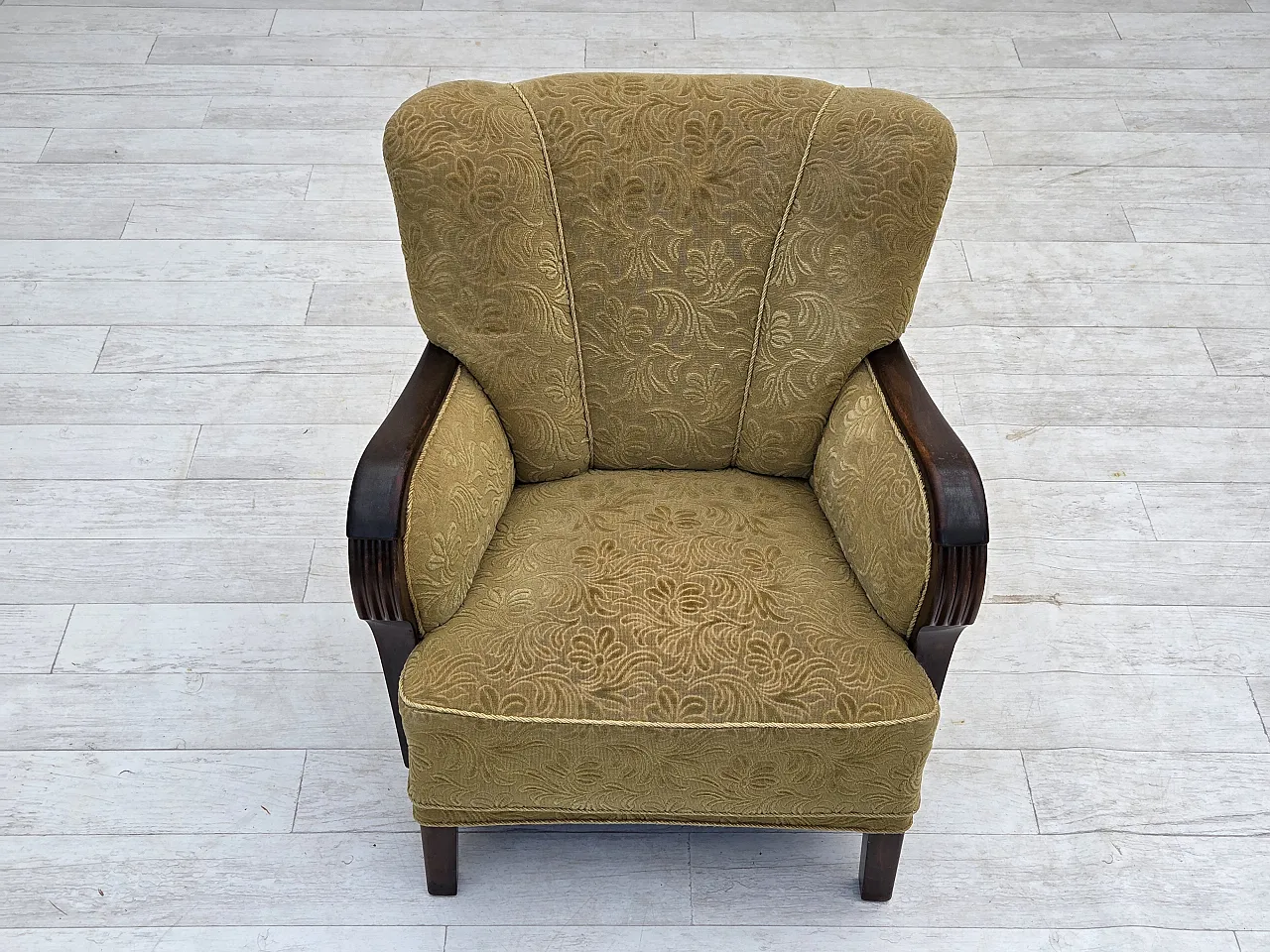 Danish design armchair with original fabric, 1960s 12