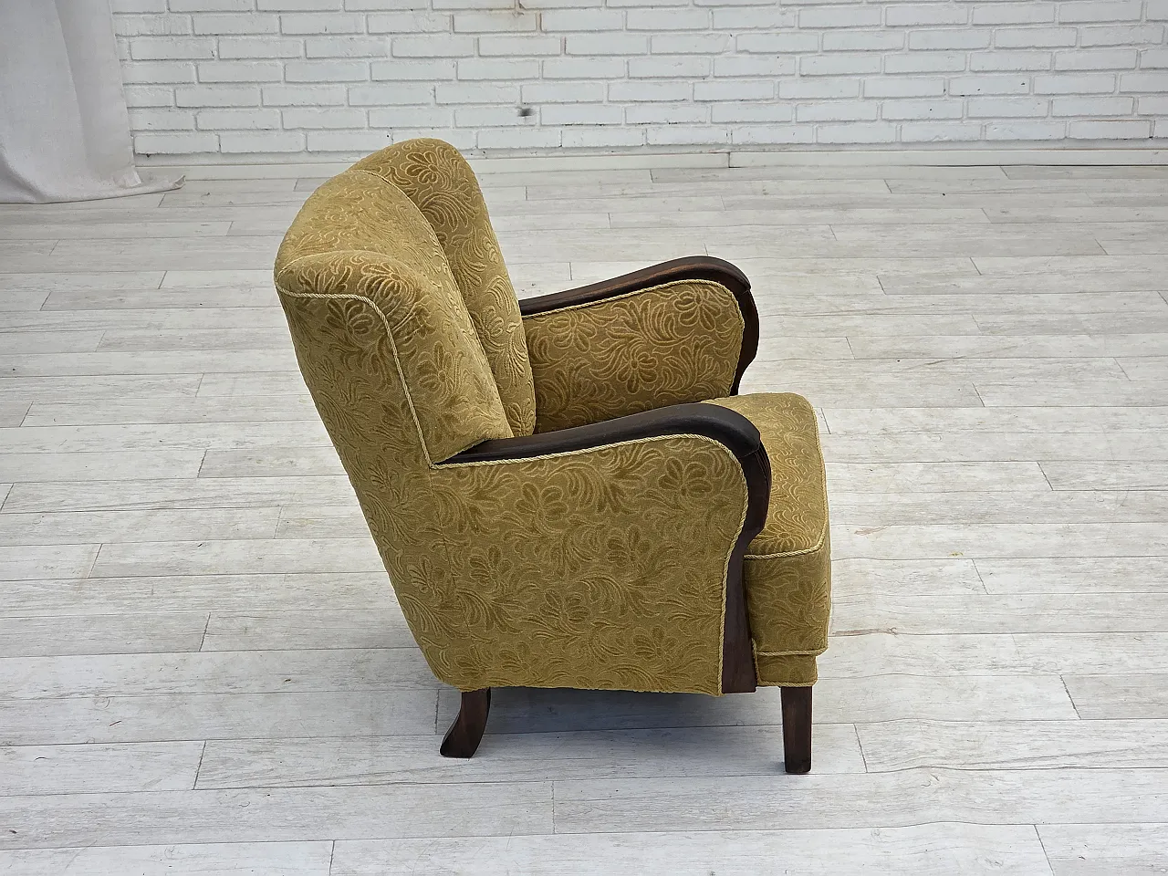 Danish design armchair with original fabric, 1960s 14
