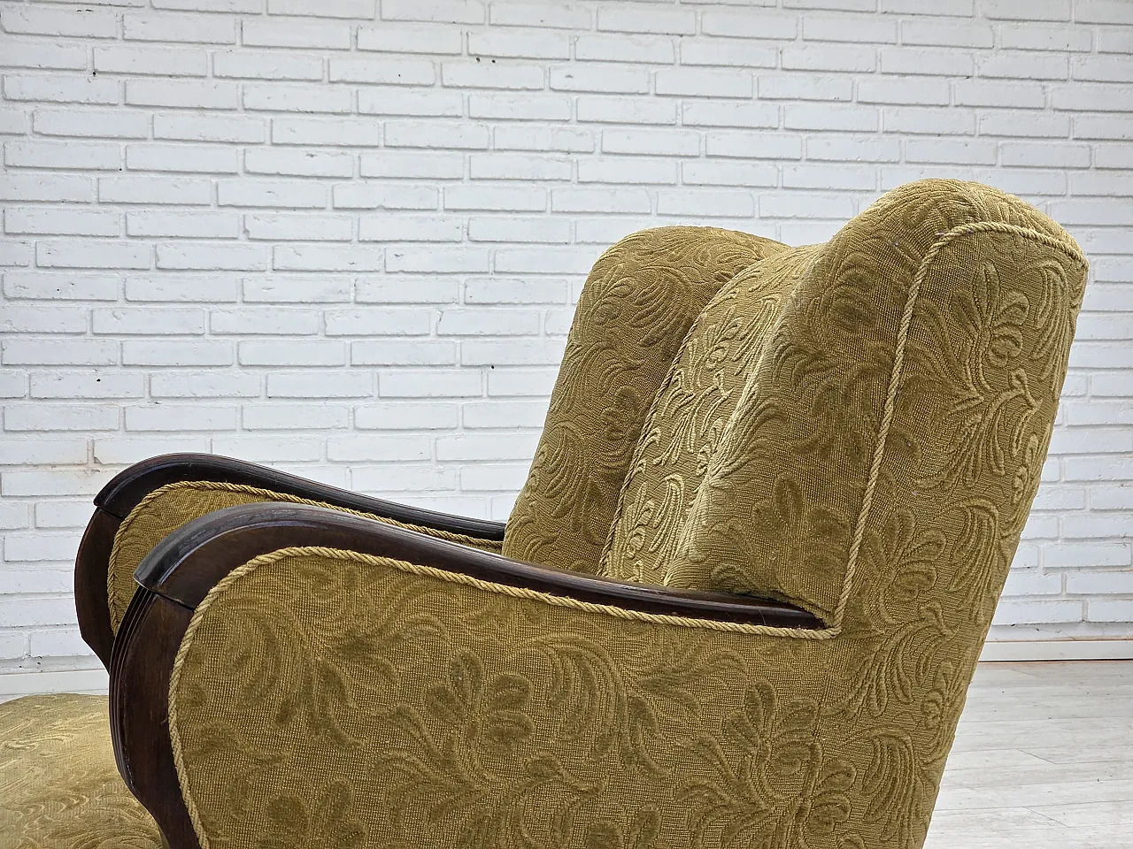 Danish design armchair with original fabric, 1960s 21