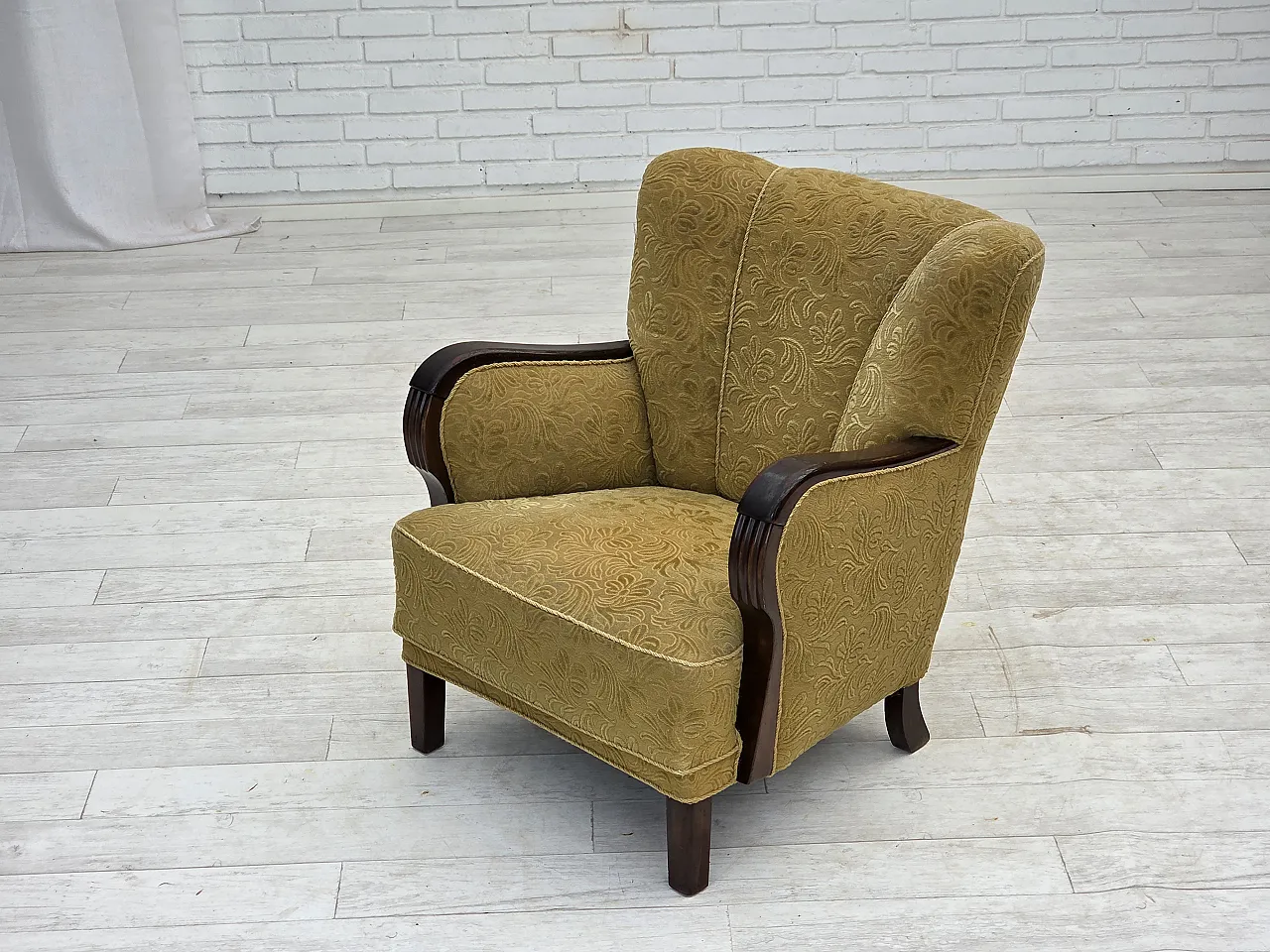 Danish design armchair with original fabric, 1960s 22