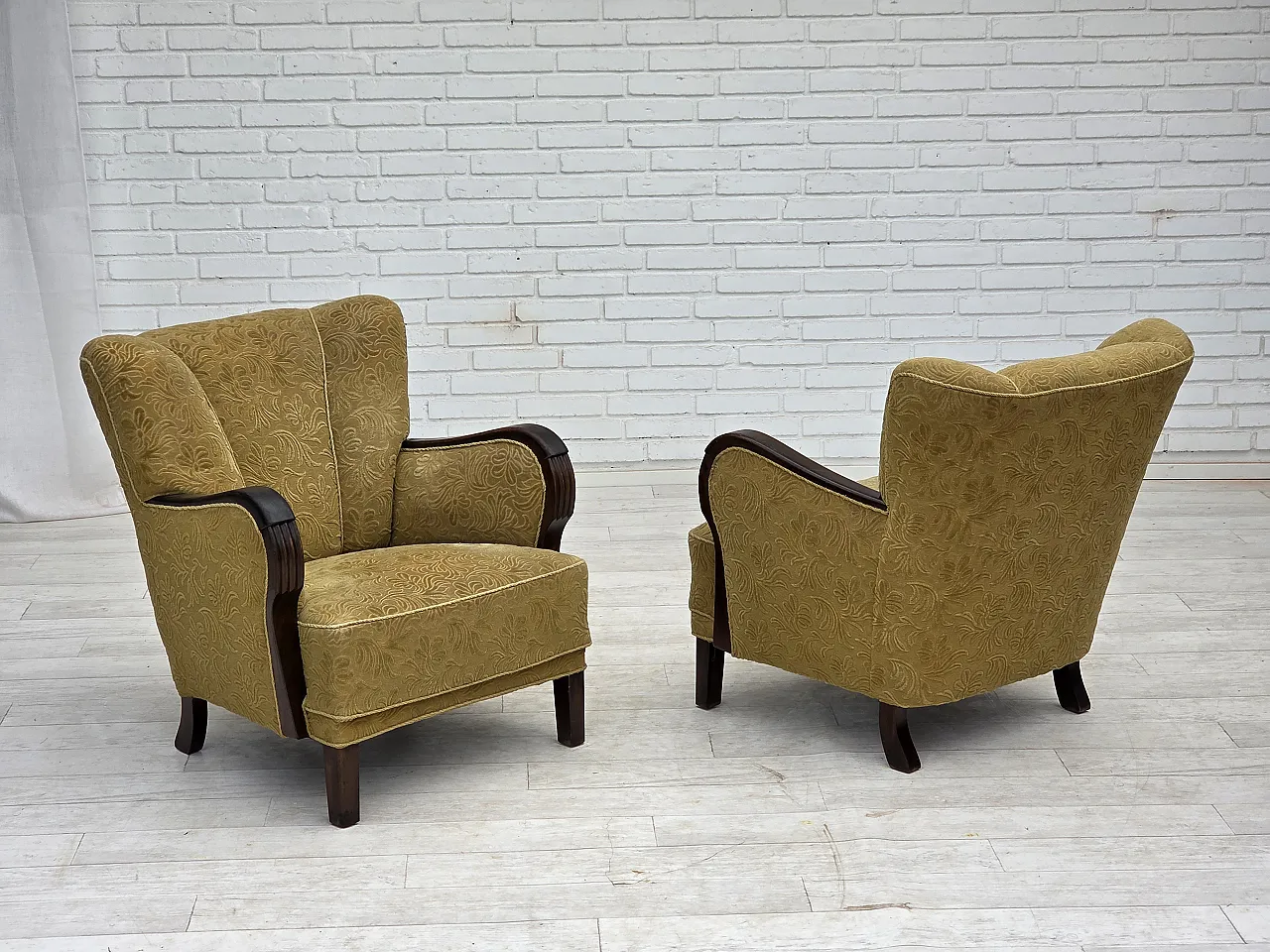 Danish design armchair with original fabric, 1960s 27