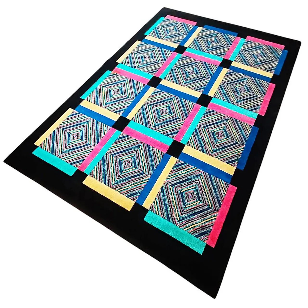 Tappeto geometrico di Missoni per T&J Vestor, anni '80 3