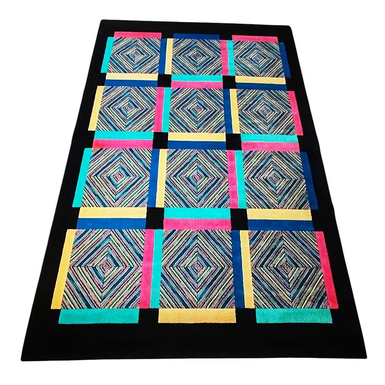 Tappeto geometrico di Missoni per T&J Vestor, anni '80 4