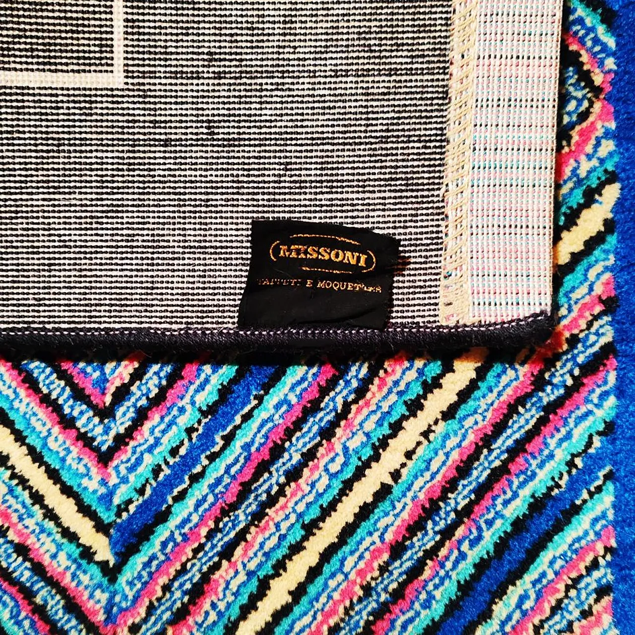 Tappeto geometrico di Missoni per T&J Vestor, anni '80 9