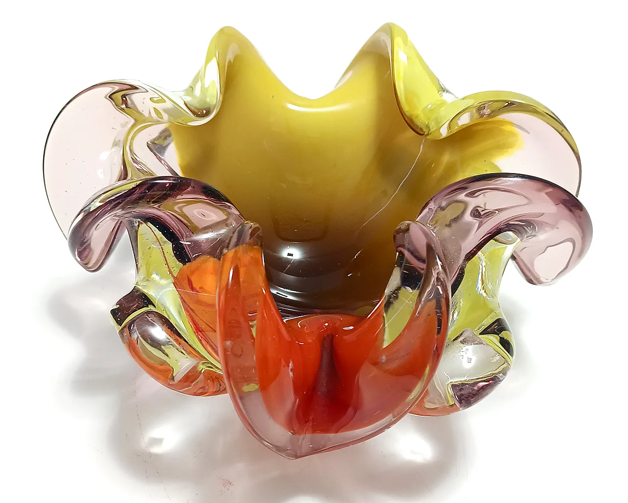 Posacenere in vetro di Murano policromo attr. a Toso, anni '60 4
