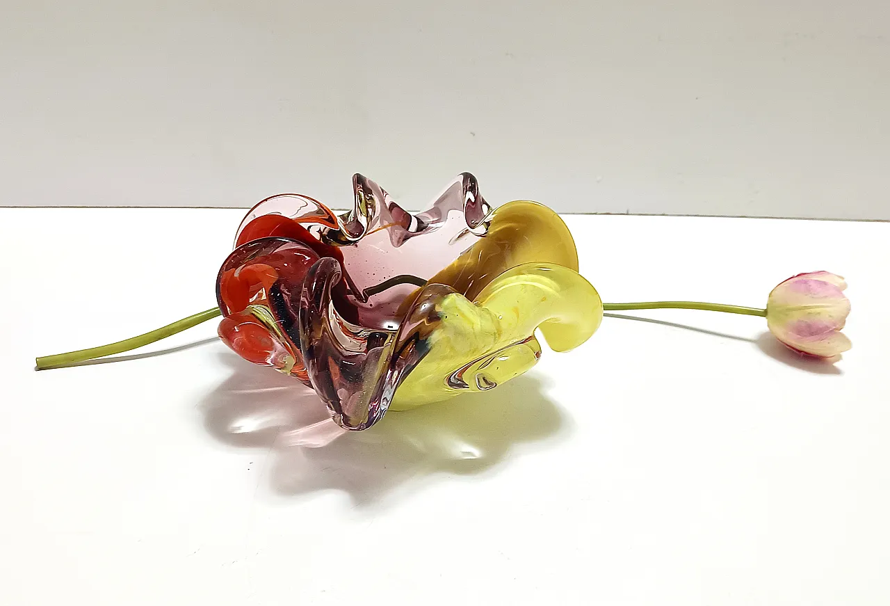 Posacenere in vetro di Murano policromo attr. a Toso, anni '60 8