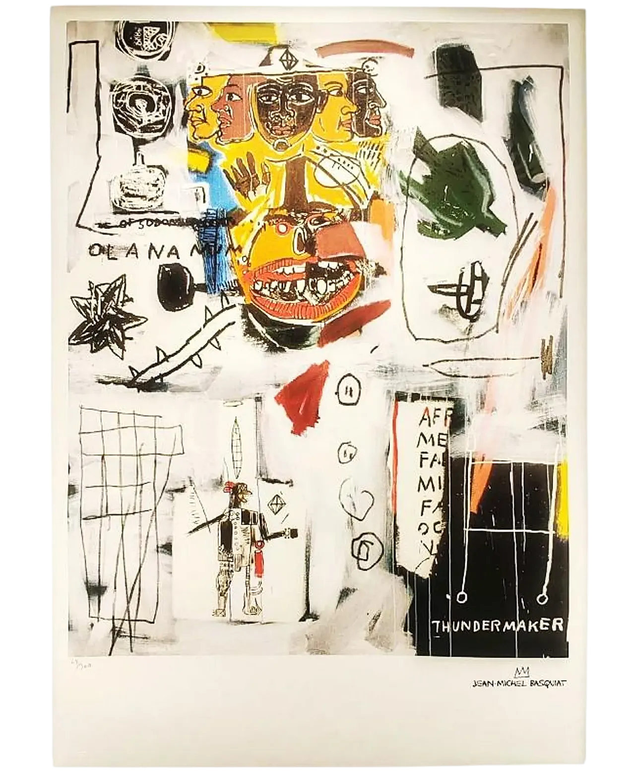 Jean-Michel Basquiat limited edition lithograph, 1980s | intOndo