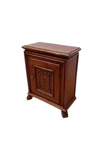 Small solid walnut sideboard, late 19th century