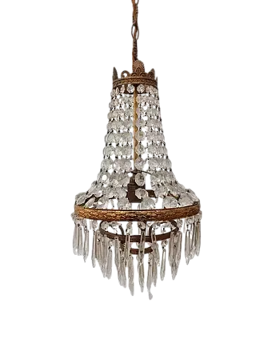 Empire-style glass chandelier, mid-20th century