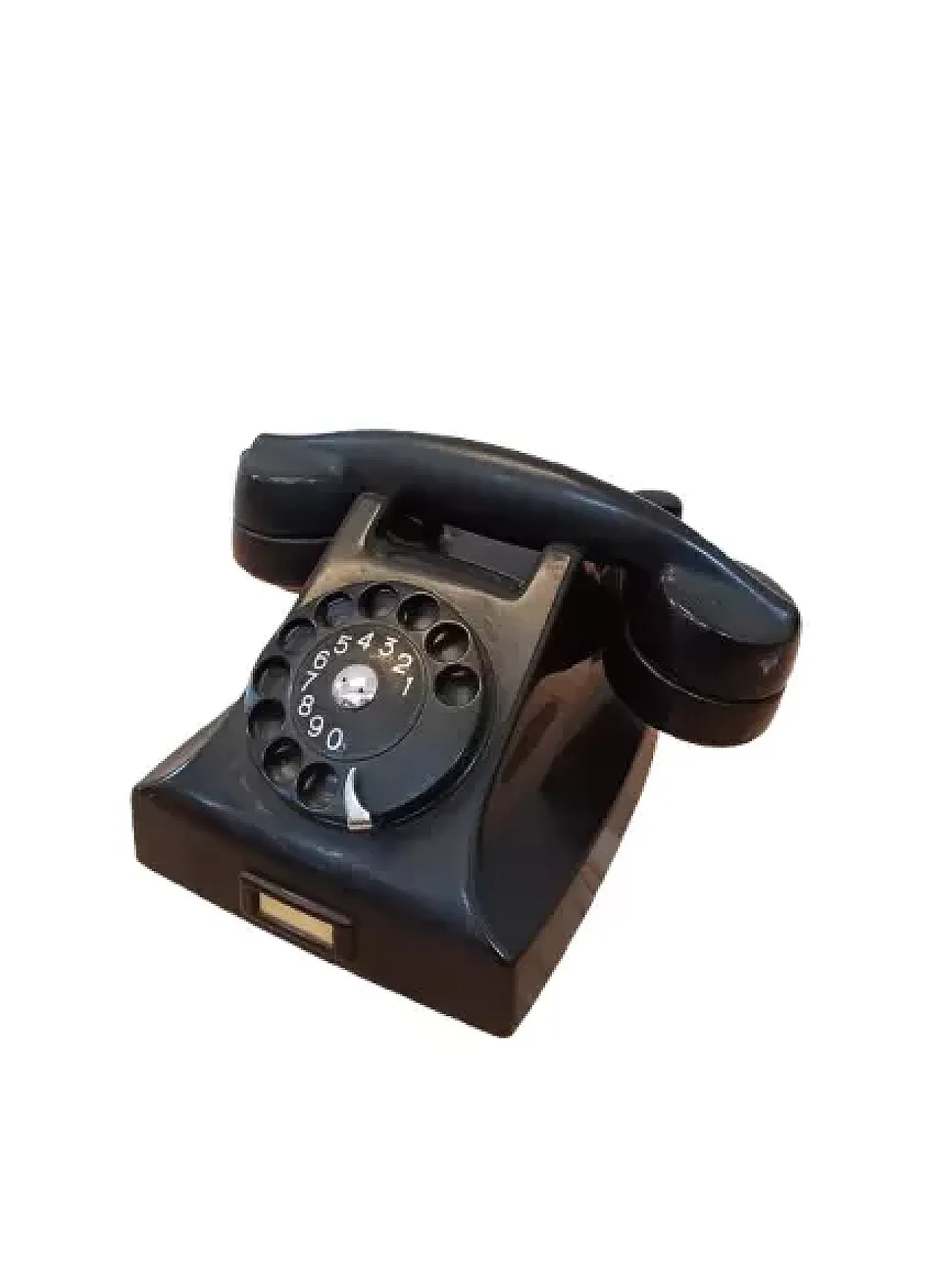 Telefono in bachelite nera Siemens, metà '900 1