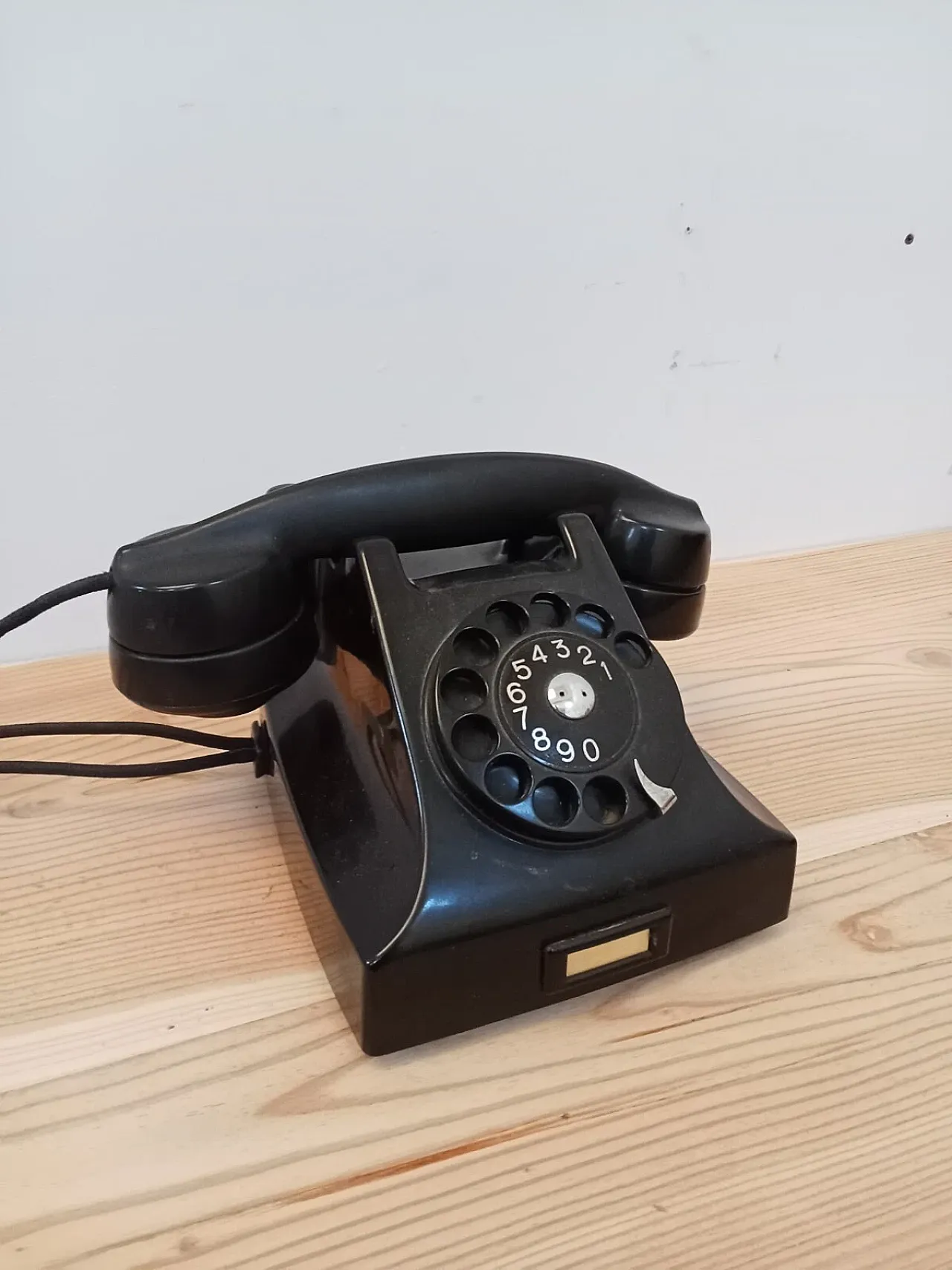 Telefono in bachelite nera Siemens, metà '900 4