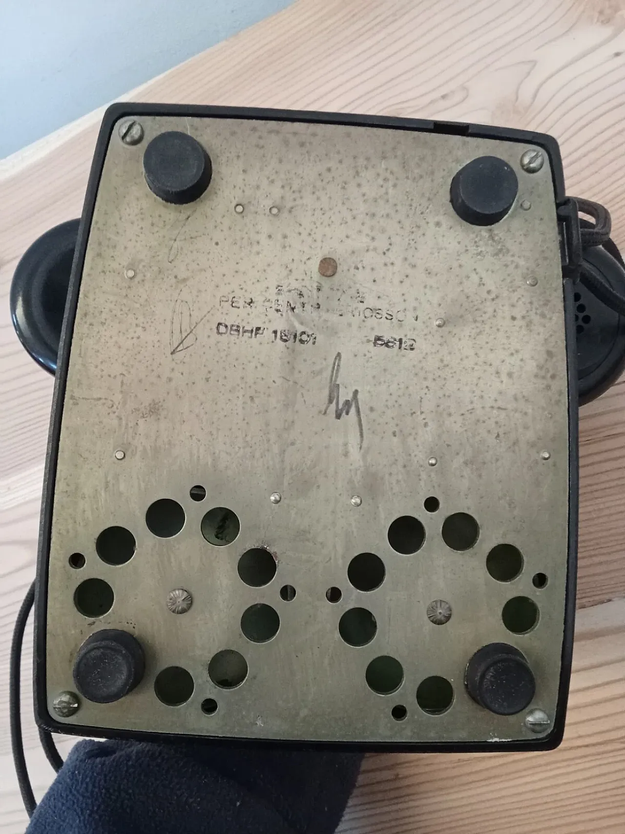 Telefono in bachelite nera Siemens, metà '900 14