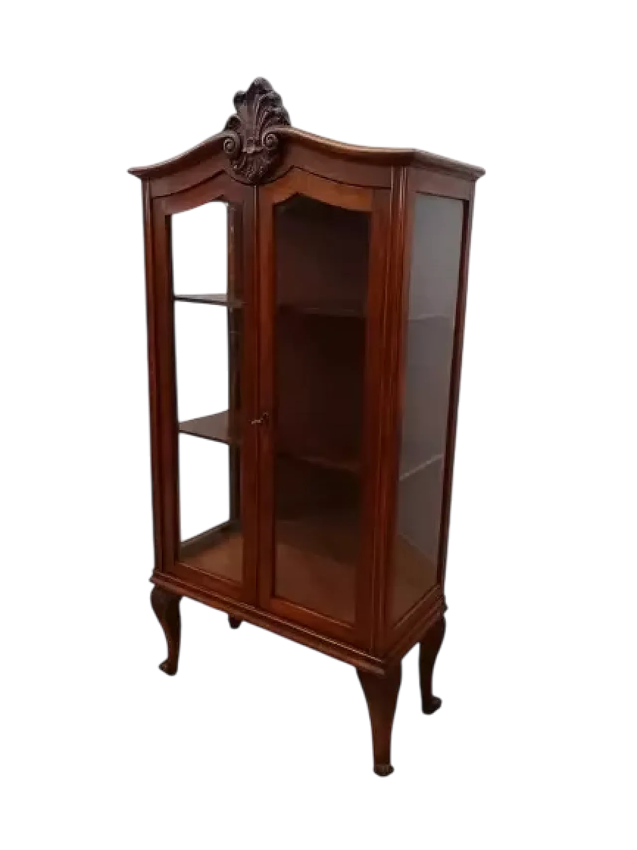 Vetrina in noce con vetri bisellati, primo '900 18
