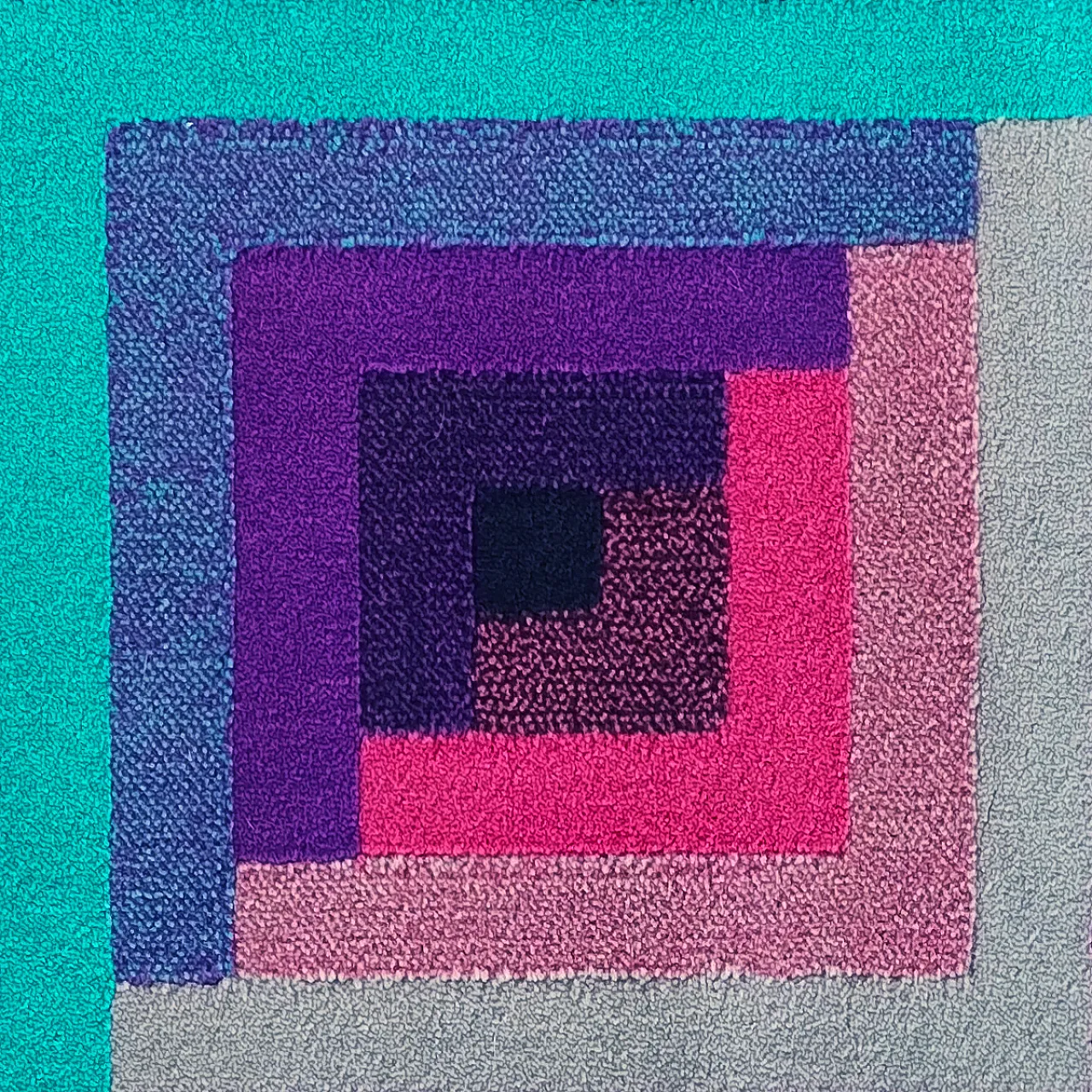 Tappeto geometrico in lana di Missoni per T&J Vestor, anni '80 7