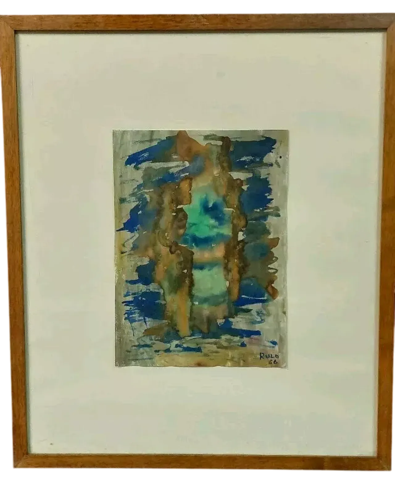 Abstract painting by Rulo, watercolour on paper, 1960s 10