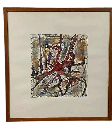 Abstract painting by Rulo, watercolour on paper, 1960s | intOndo
